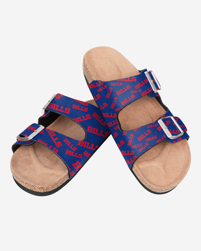 Buffalo Bills Womens Mini Print Double Buckle Sandal FOCO - FOCO.com