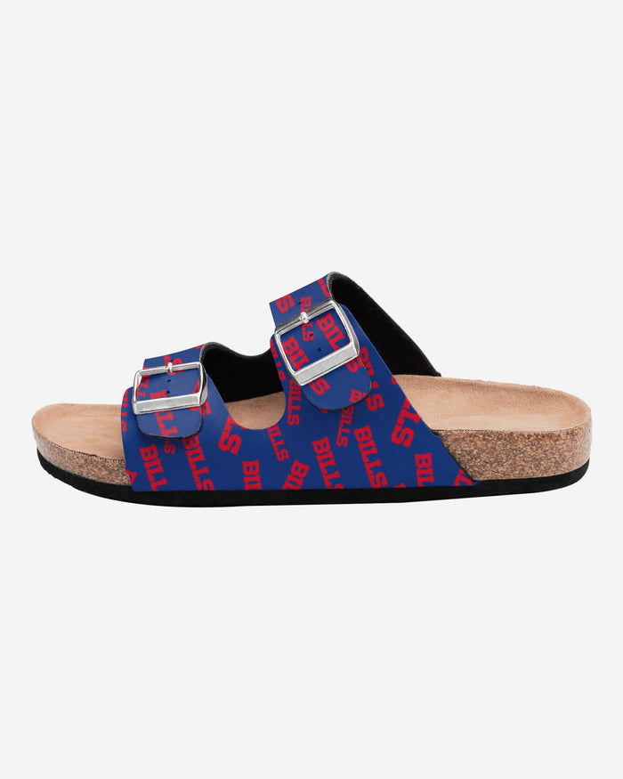 Buffalo Bills Womens Mini Print Double Buckle Sandal FOCO - FOCO.com