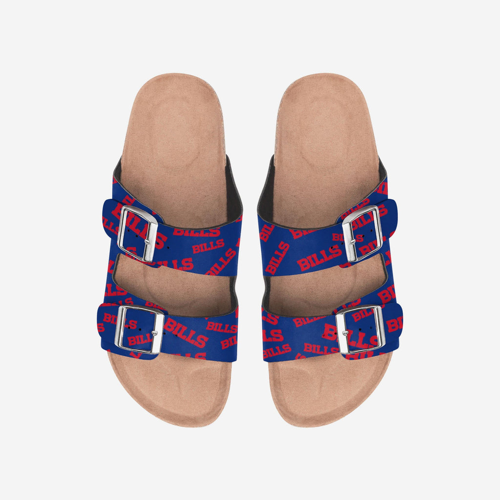 Buffalo Bills Womens Mini Print Double Buckle Sandal FOCO S - FOCO.com