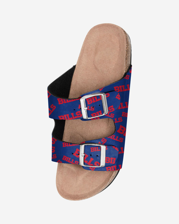 Buffalo Bills Womens Mini Print Double Buckle Sandal FOCO - FOCO.com