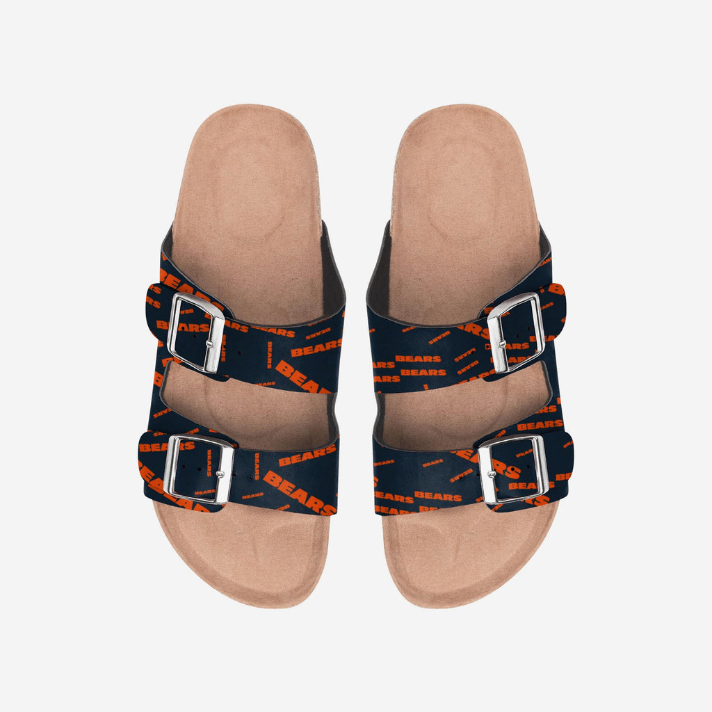 Chicago Bears Womens Mini Print Double Buckle Sandal FOCO S - FOCO.com