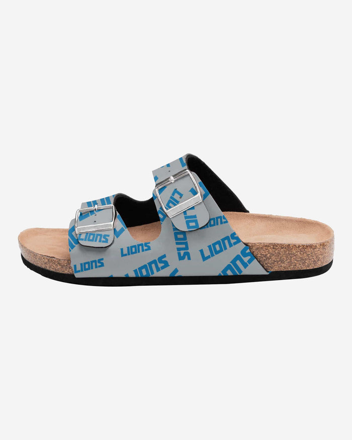 Detroit Lions Womens Mini Print Double Buckle Sandal FOCO - FOCO.com