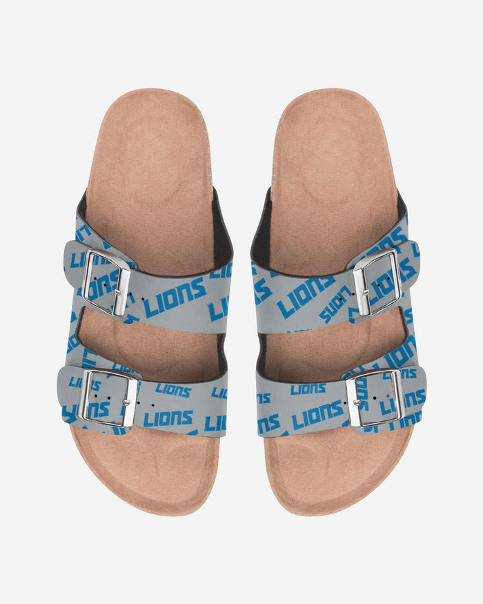 Detroit Lions Womens Mini Print Double Buckle Sandal FOCO S - FOCO.com