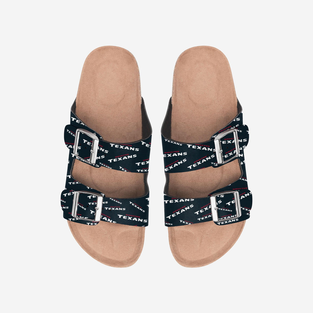 Houston Texans Womens Mini Print Double Buckle Sandal FOCO S - FOCO.com