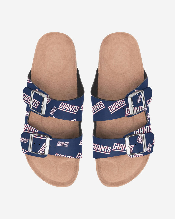 New York Giants Womens Mini Print Double Buckle Sandal FOCO S - FOCO.com