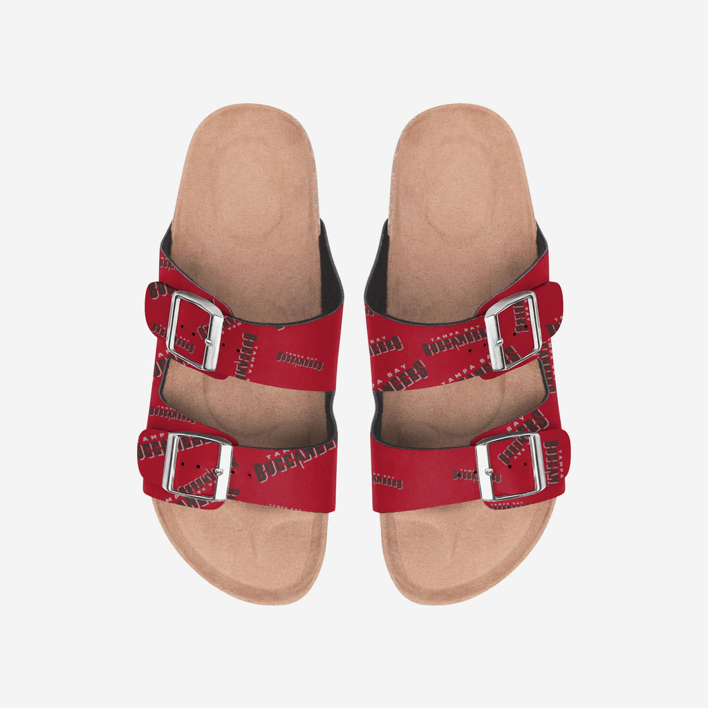 Tampa Bay Buccaneers Womens Mini Print Double Buckle Sandal FOCO S - FOCO.com