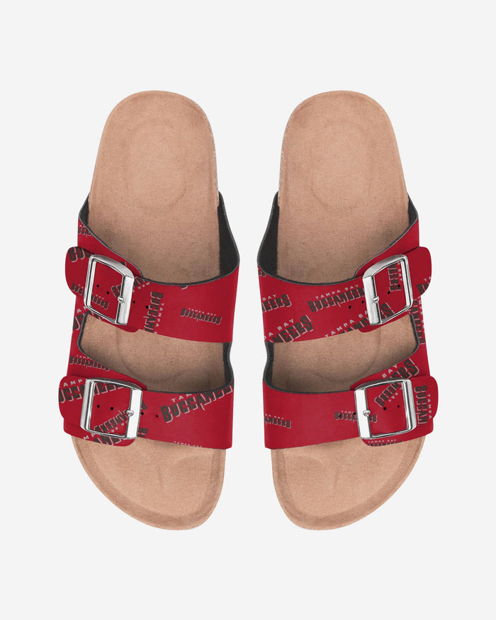 Tampa Bay Buccaneers Womens Mini Print Double Buckle Sandal FOCO S - FOCO.com