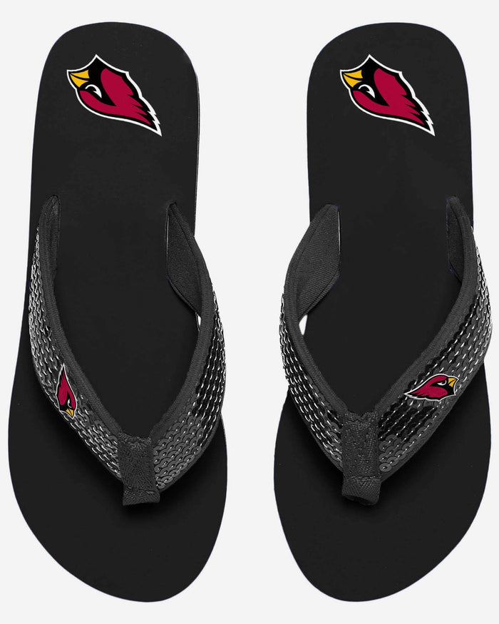 Arizona Cardinals Womens Sequin Flip Flop FOCO - FOCO.com