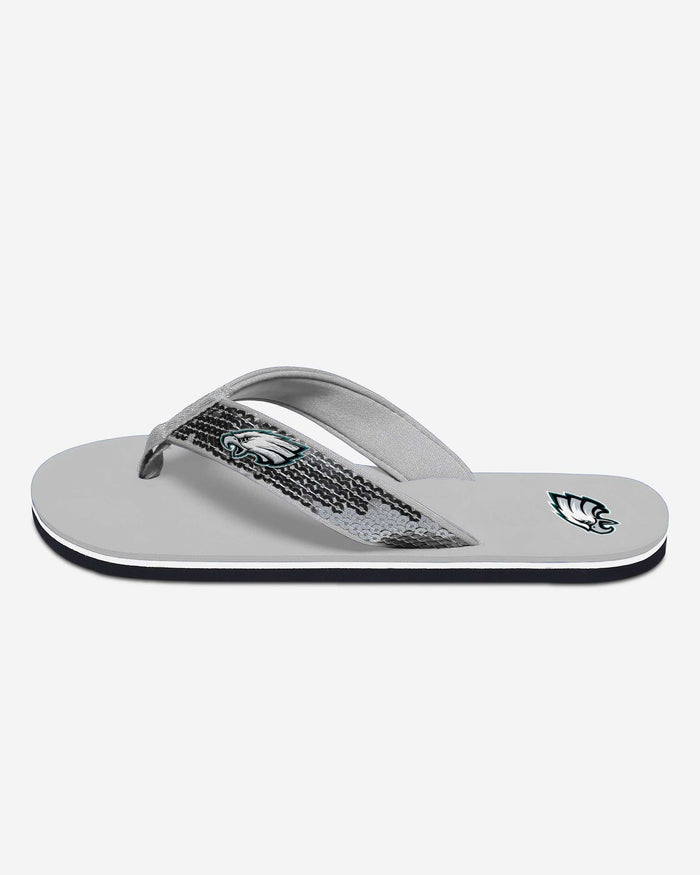 Philadelphia Eagles Womens Sequin Flip Flop FOCO - FOCO.com