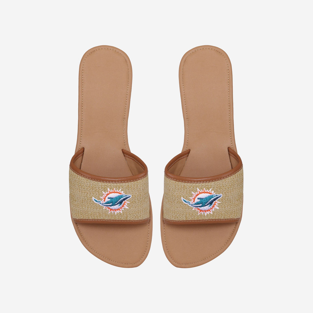 Miami Dolphins Womens Straw Slide FOCO S - FOCO.com