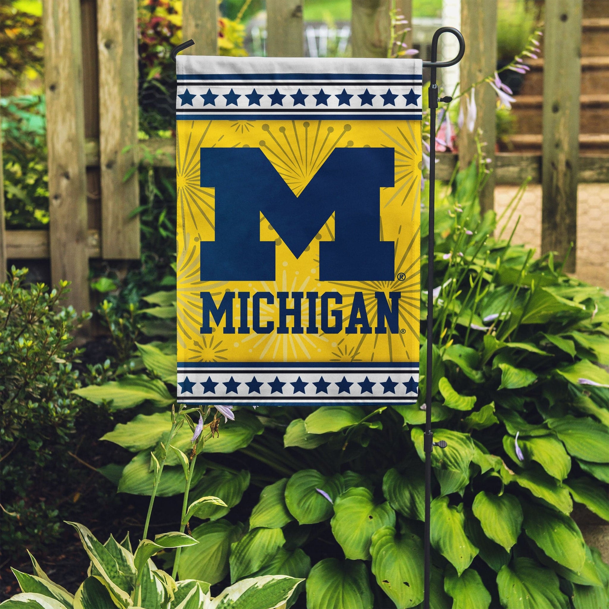 Michigan Wolverines NCAA Garden Flag - 13" X 18" Polyester, Blue & Maize