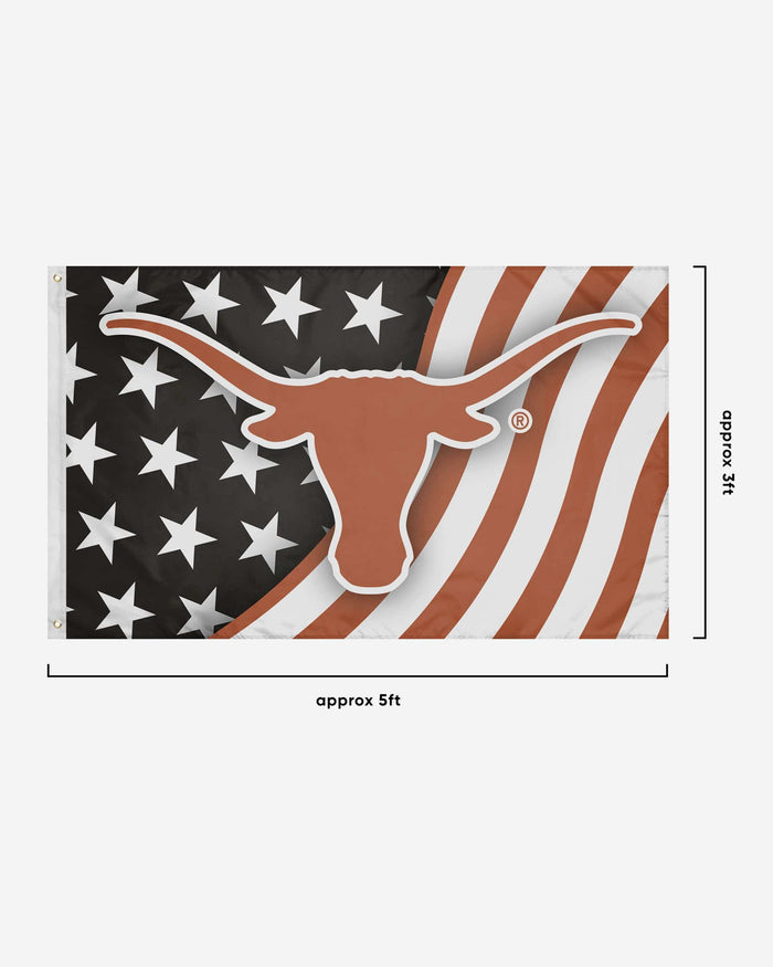 Texas Longhorns Americana Horizontal Flag FOCO - FOCO.com