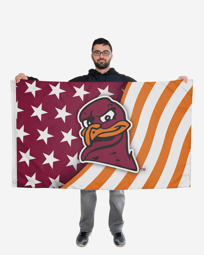 Virginia Tech Hokies Americana Horizontal Flag FOCO - FOCO.com