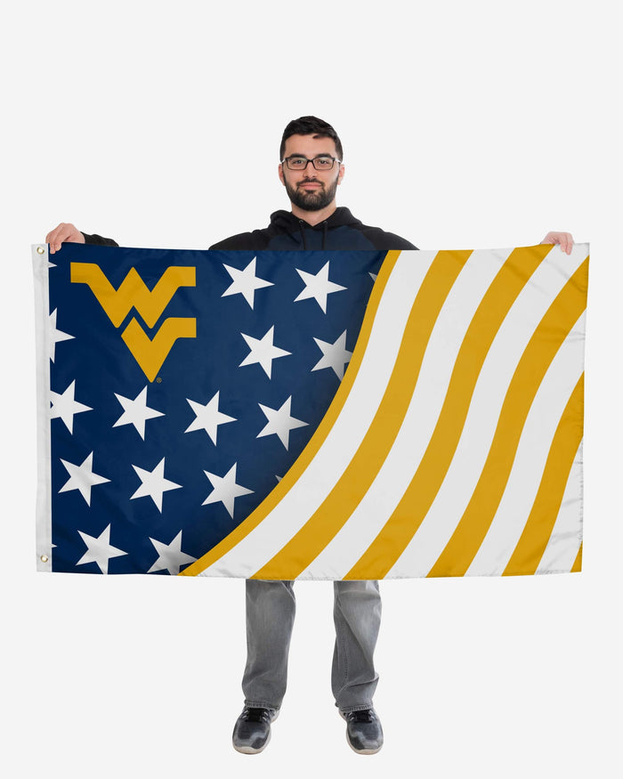 West Virginia Mountaineers Americana Horizontal Flag FOCO - FOCO.com