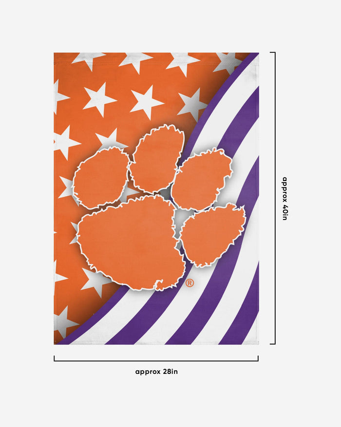 Clemson Tigers Americana Vertical Flag FOCO - FOCO.com