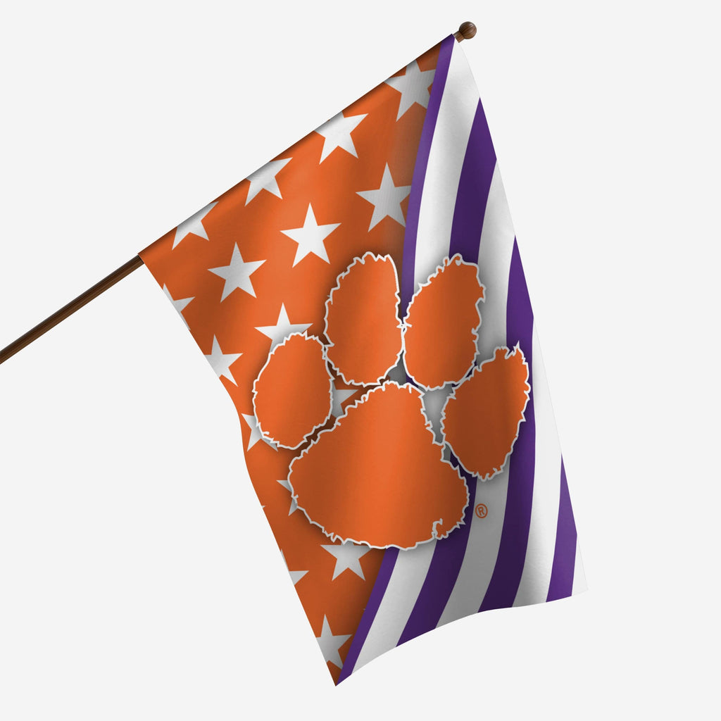 Clemson Tigers Americana Vertical Flag FOCO - FOCO.com
