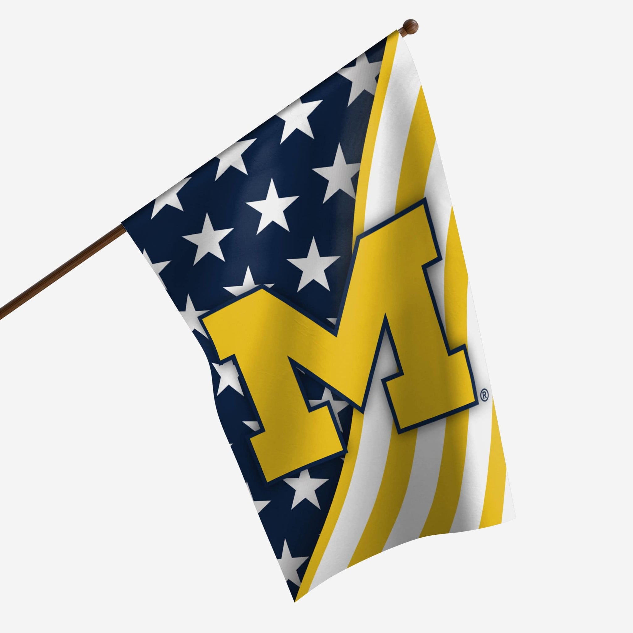Michigan Wolverines Americana Vertical Flag