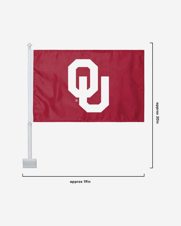 Oklahoma Sooners 2 Pack Solid Car Flag FOCO - FOCO.com
