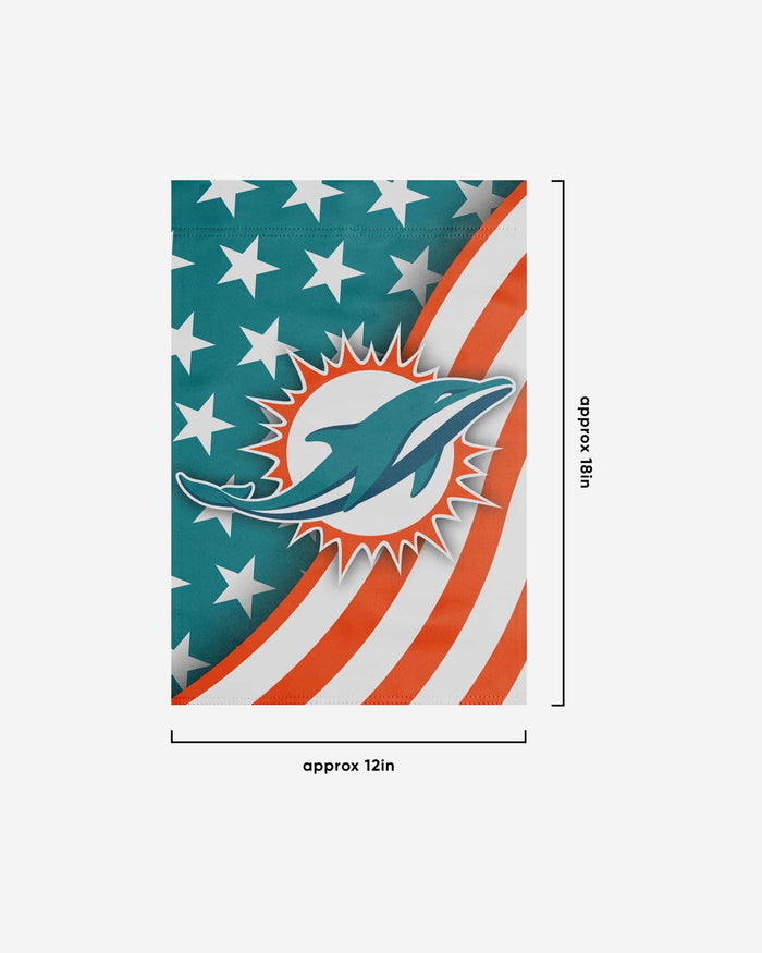 Miami Dolphins Americana Garden Flag FOCO - FOCO.com