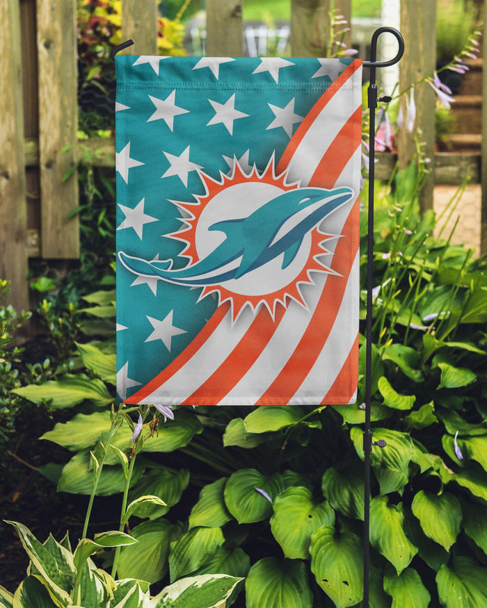 Miami Dolphins Americana Garden Flag FOCO - FOCO.com