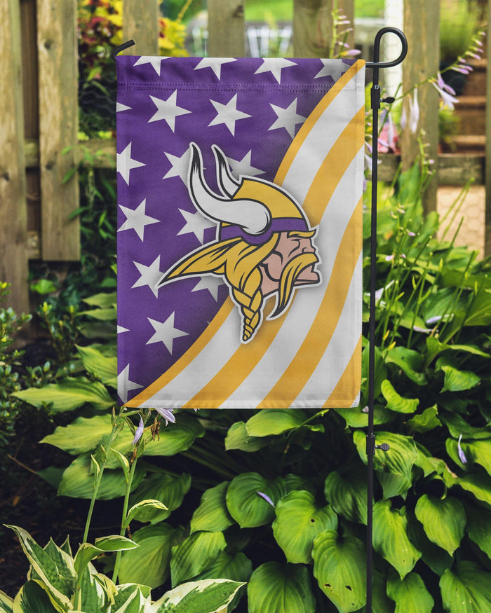 Minnesota Vikings Americana Garden Flag FOCO - FOCO.com