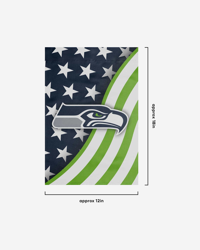 Seattle Seahawks Americana Garden Flag FOCO - FOCO.com