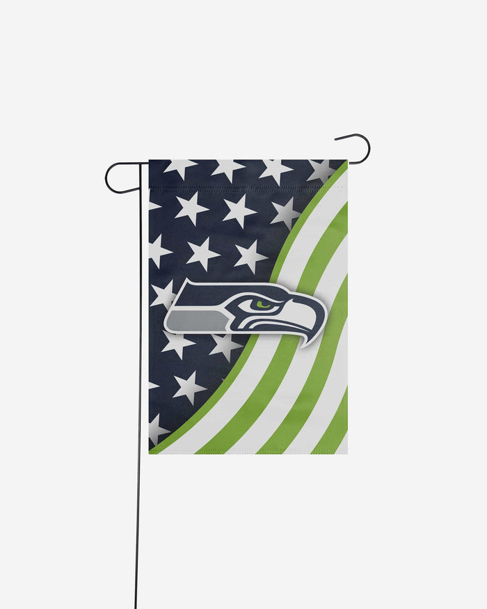 Seattle Seahawks Americana Garden Flag FOCO - FOCO.com