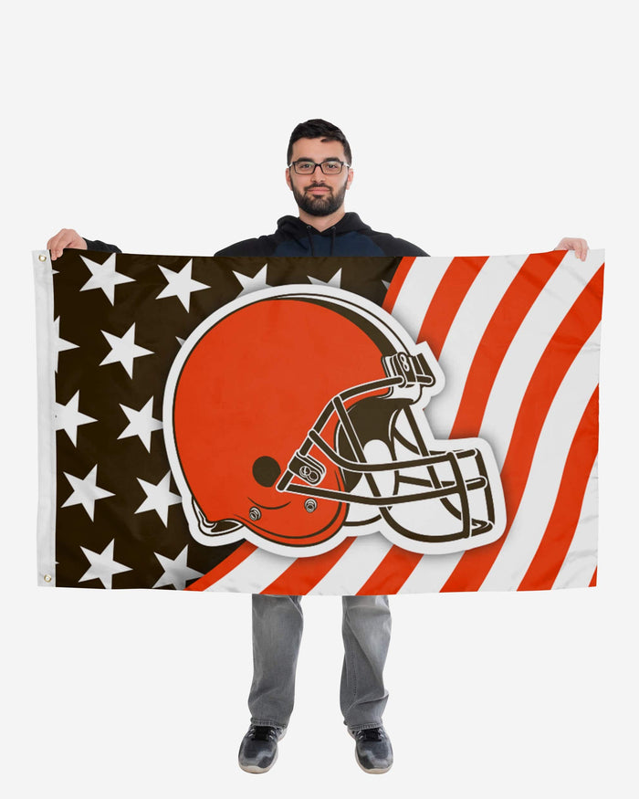 Cleveland Browns Americana Horizontal Flag FOCO - FOCO.com