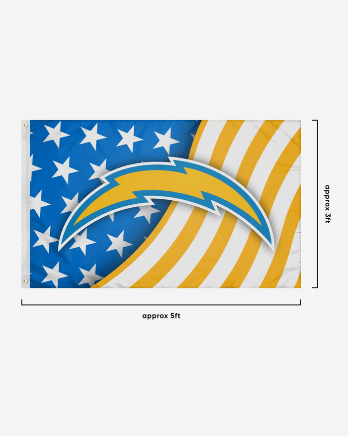 Los Angeles Chargers Americana Horizontal Flag FOCO - FOCO.com