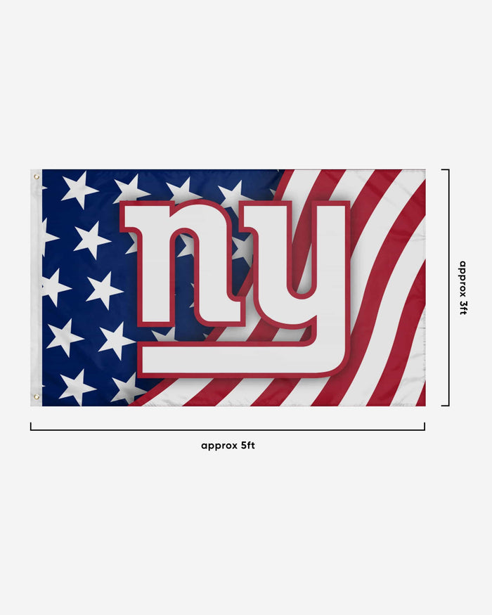 New York Giants Americana Horizontal Flag FOCO - FOCO.com