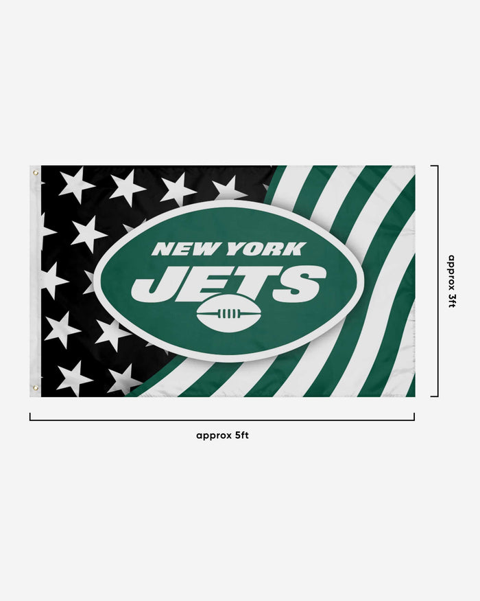 New York Jets Americana Horizontal Flag FOCO - FOCO.com