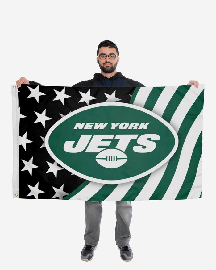 New York Jets Americana Horizontal Flag FOCO - FOCO.com