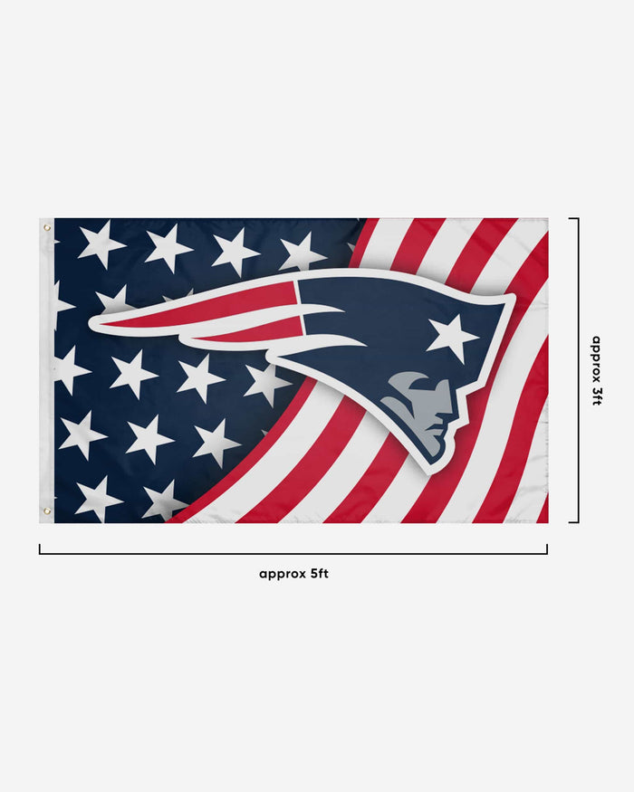 New England Patriots Americana Horizontal Flag FOCO - FOCO.com