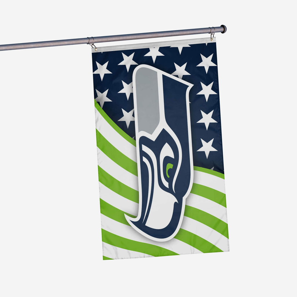 Seattle Seahawks Americana Horizontal Flag FOCO - FOCO.com