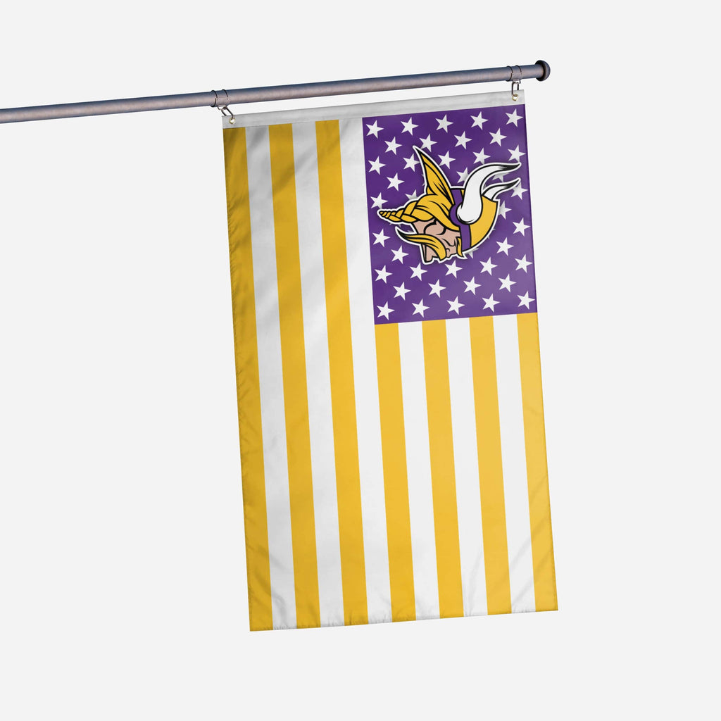 Minnesota Vikings American Stars Horizontal Flag FOCO - FOCO.com