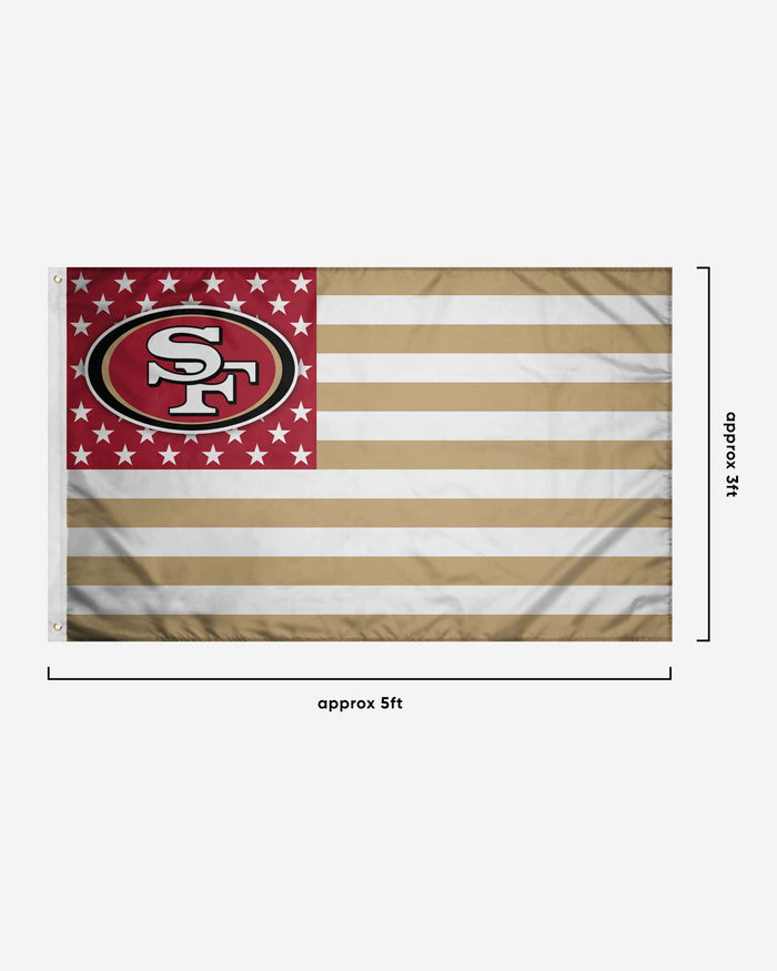 San Francisco 49ers American Stars Horizontal Flag FOCO - FOCO.com
