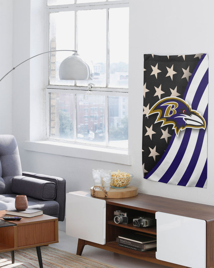 Baltimore Ravens Americana Vertical Flag FOCO - FOCO.com