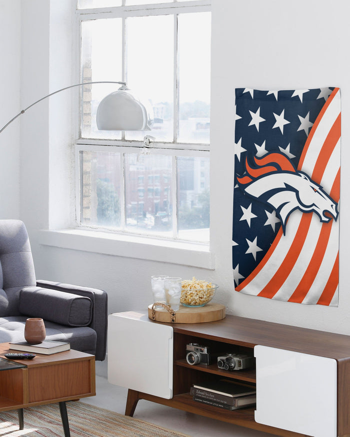 Denver Broncos Americana Vertical Flag FOCO - FOCO.com