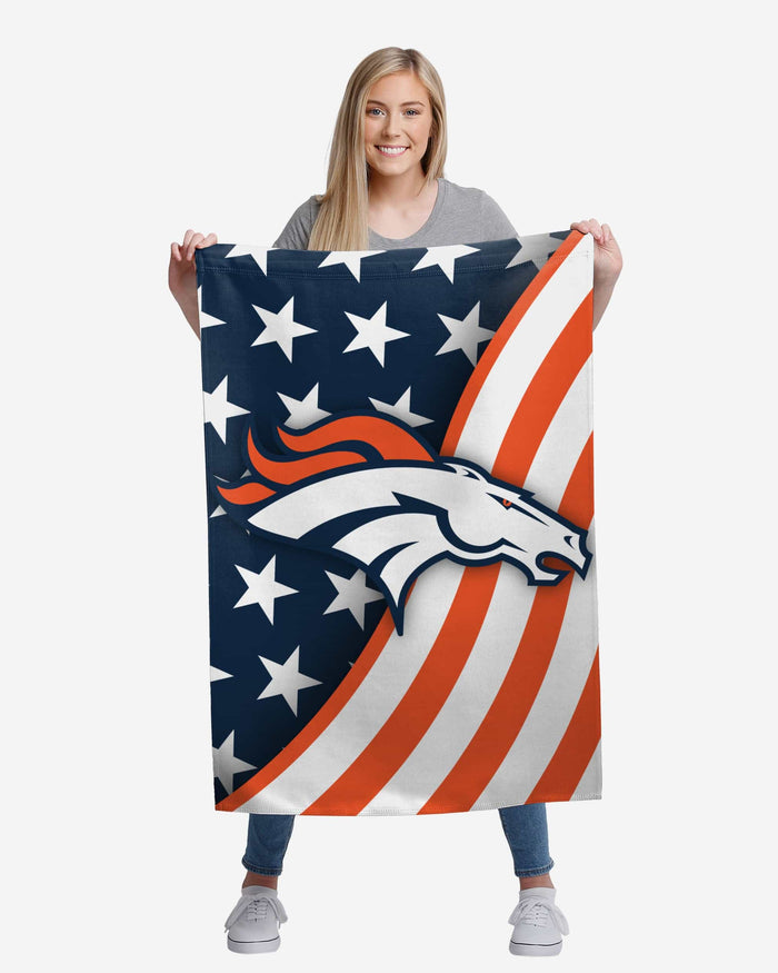 Denver Broncos Americana Vertical Flag FOCO - FOCO.com