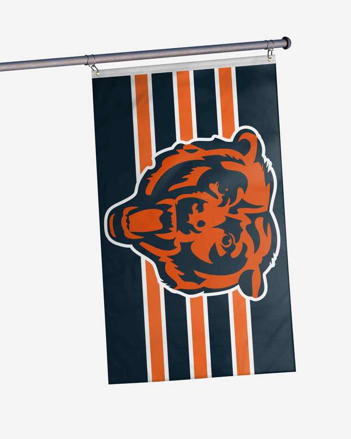 Chicago Bears Big Logo Team Stripe Horizontal Flag FOCO - FOCO.com
