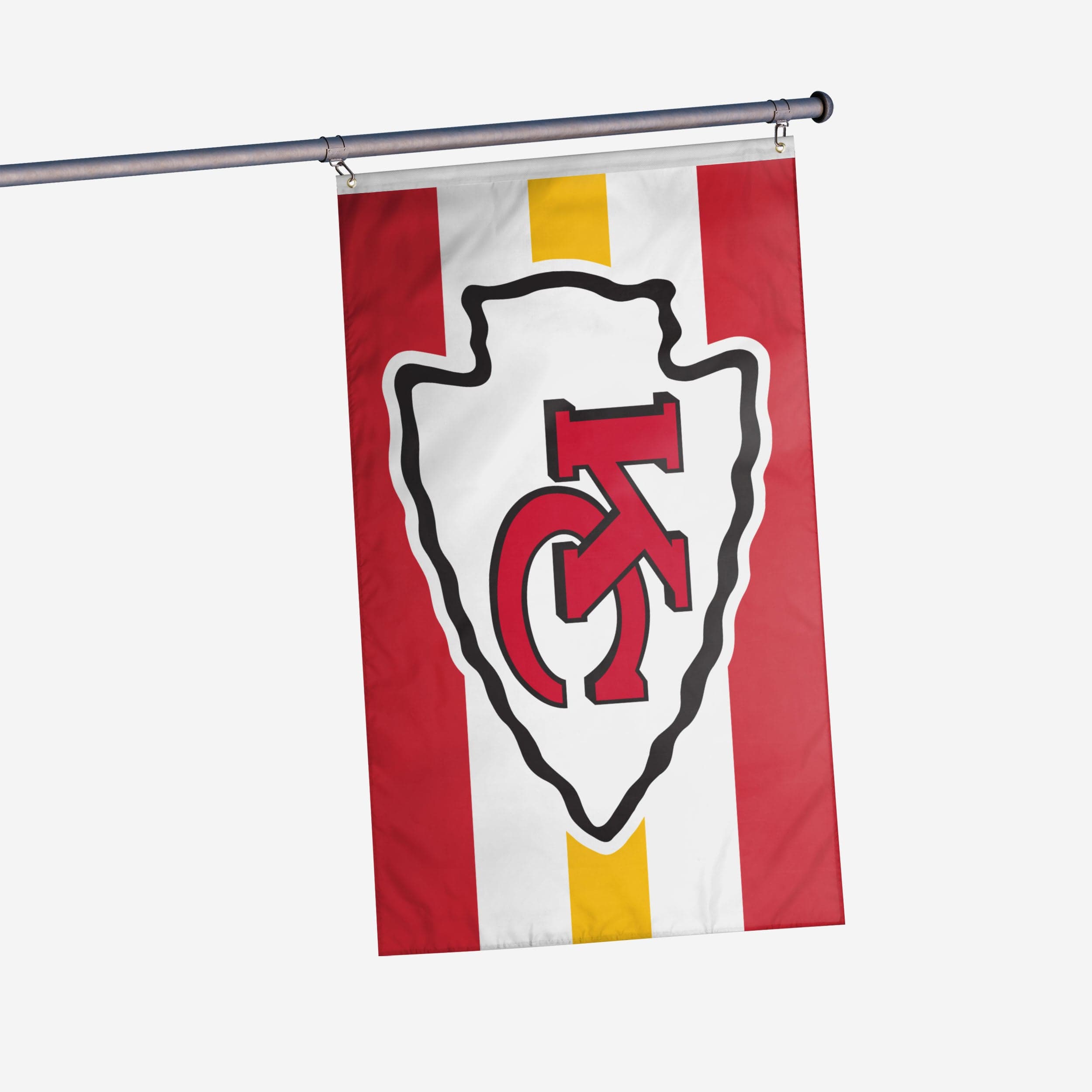 Kansas City Chiefs NFL Big Logo Team Stripe Horizontal Flag