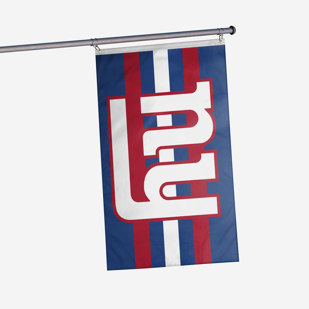 New York Giants Big Logo Team Stripe Horizontal Flag FOCO - FOCO.com