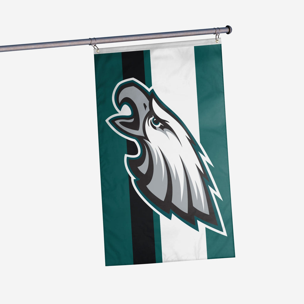 Philadelphia Eagles Big Logo Team Stripe Horizontal Flag FOCO - FOCO.com