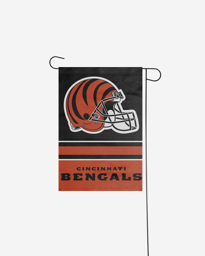 Cincinnati Bengals Colorblock Helmet Garden Flag FOCO - FOCO.com