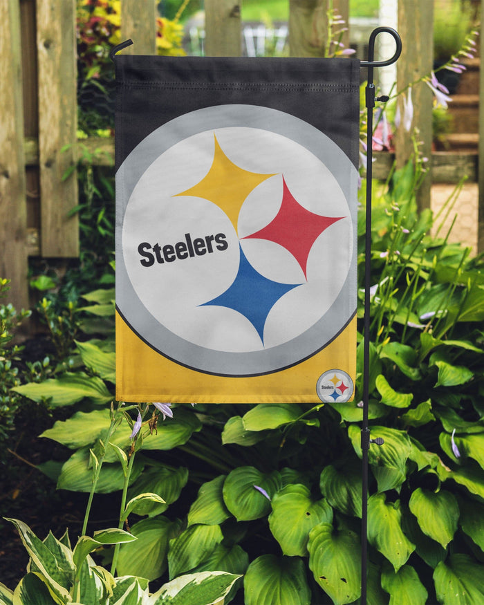 Pittsburgh Steelers Colorblock Helmet Garden Flag FOCO - FOCO.com