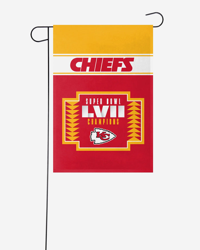 Kansas City Chiefs Super Bowl LVII Champions Garden Flag FOCO - FOCO.com
