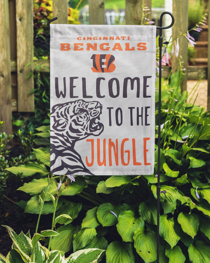 Cincinnati Bengals White Stripe Big Logo Garden Flag FOCO - FOCO.com