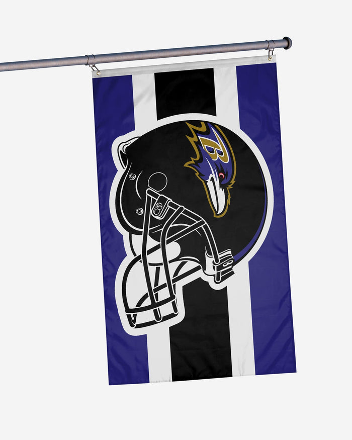 Baltimore Ravens Helmet Horizontal Flag FOCO - FOCO.com