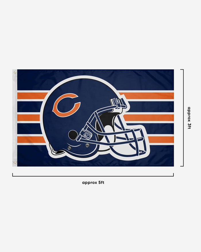 Chicago Bears Helmet Horizontal Flag FOCO - FOCO.com