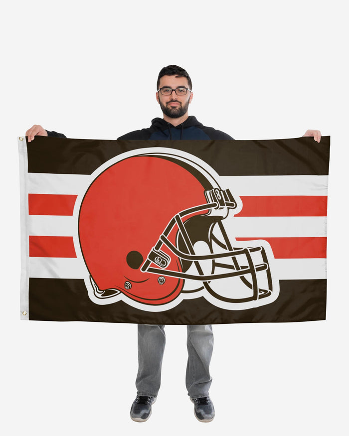 Cleveland Browns Helmet Horizontal Flag FOCO - FOCO.com